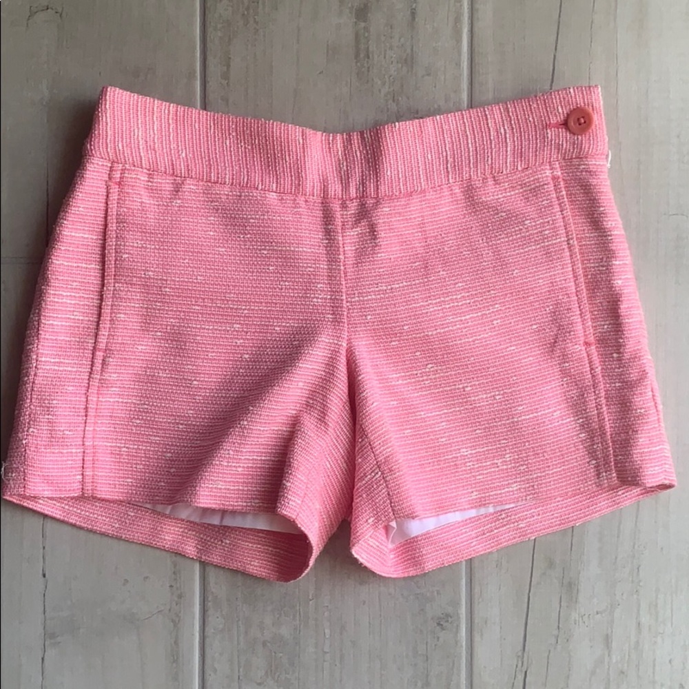 Lilly Pulitzer Pink Boucle fabric shorts. Size 0
